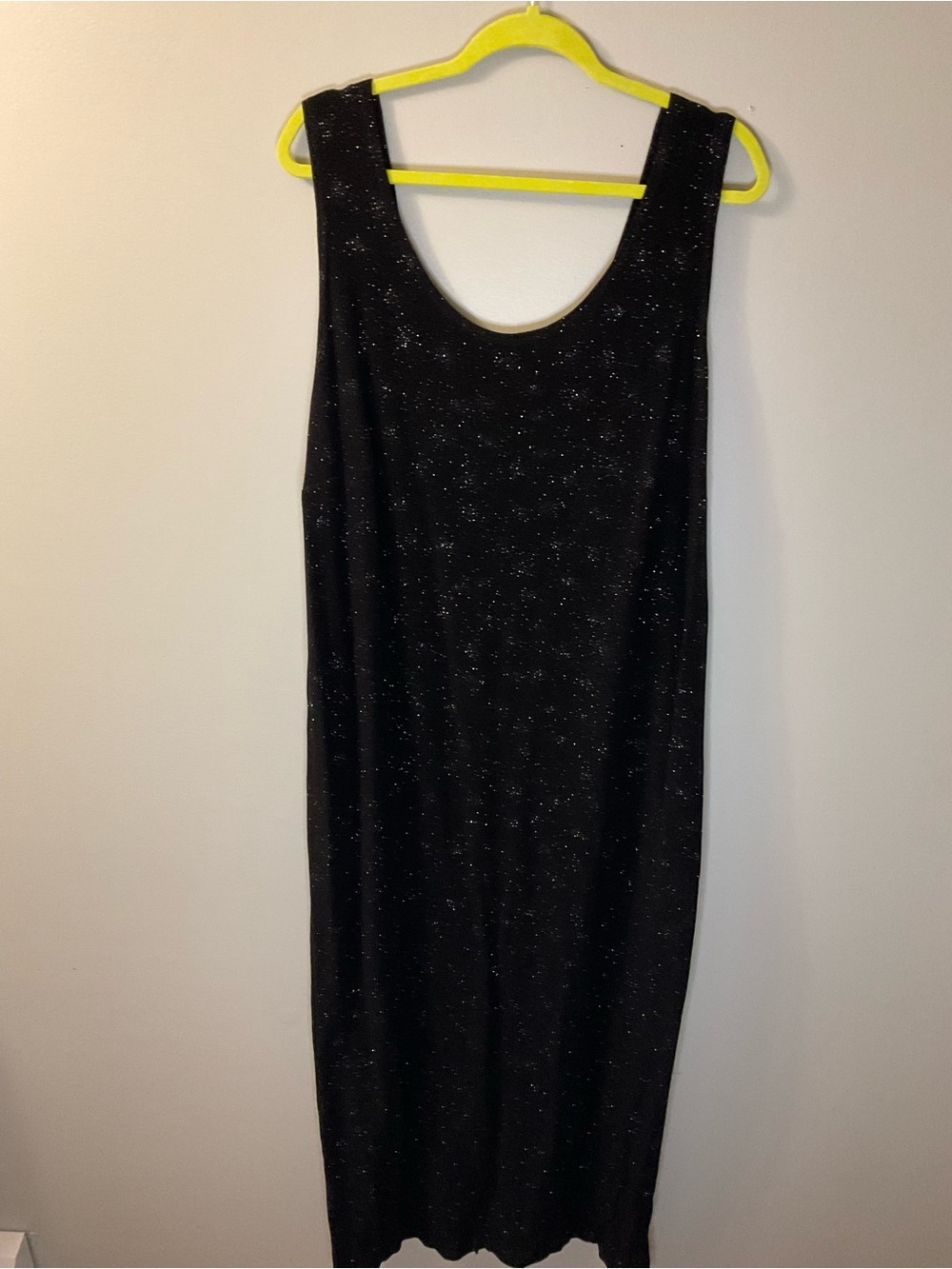 Onyx Nite Black Sparkle Scoop-Neck Dress